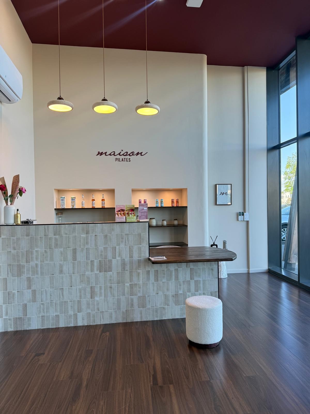L'espace coffee shop du studio Maison Pilates
