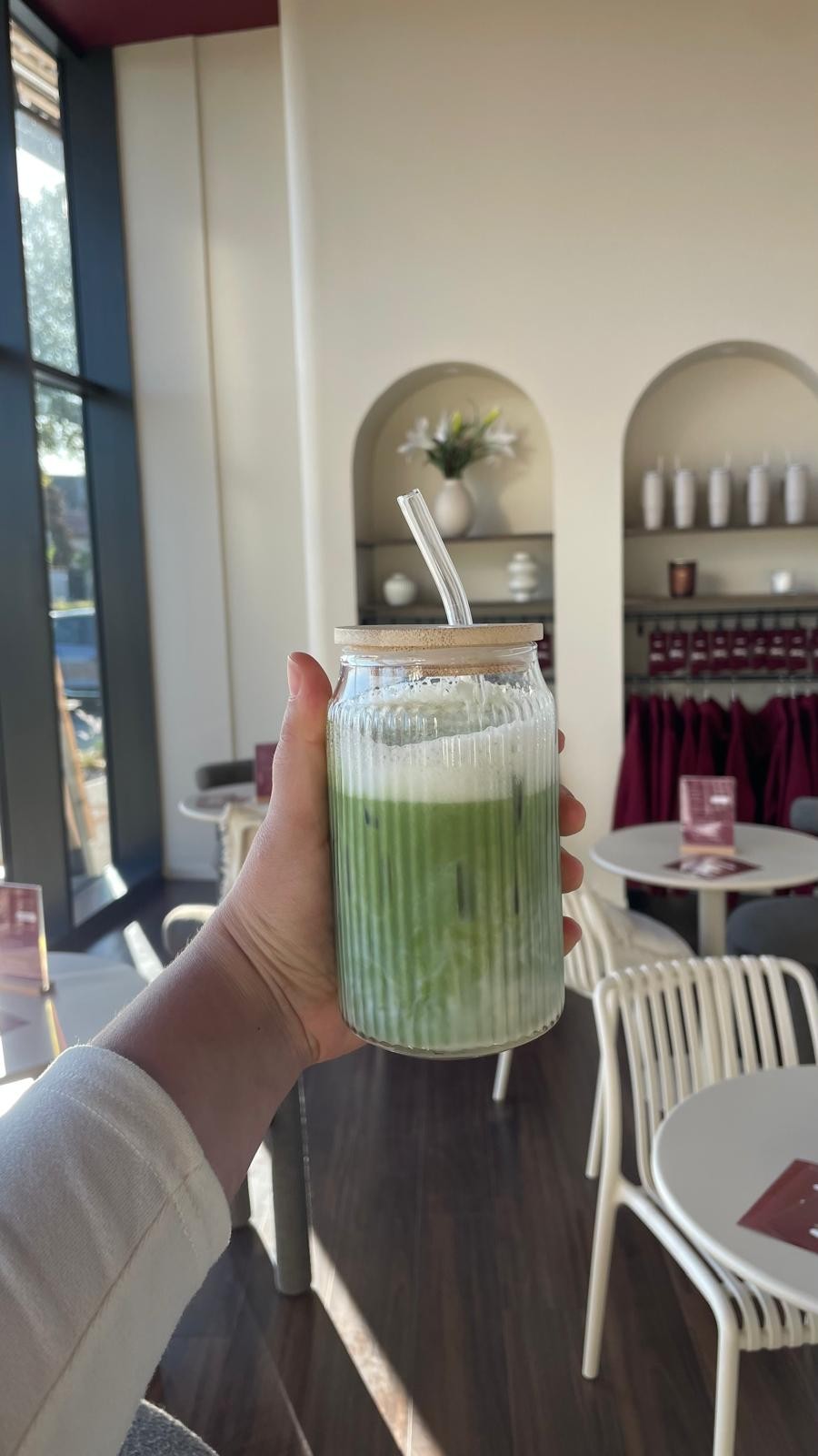Un matcha au coffee shop Maison Pilates